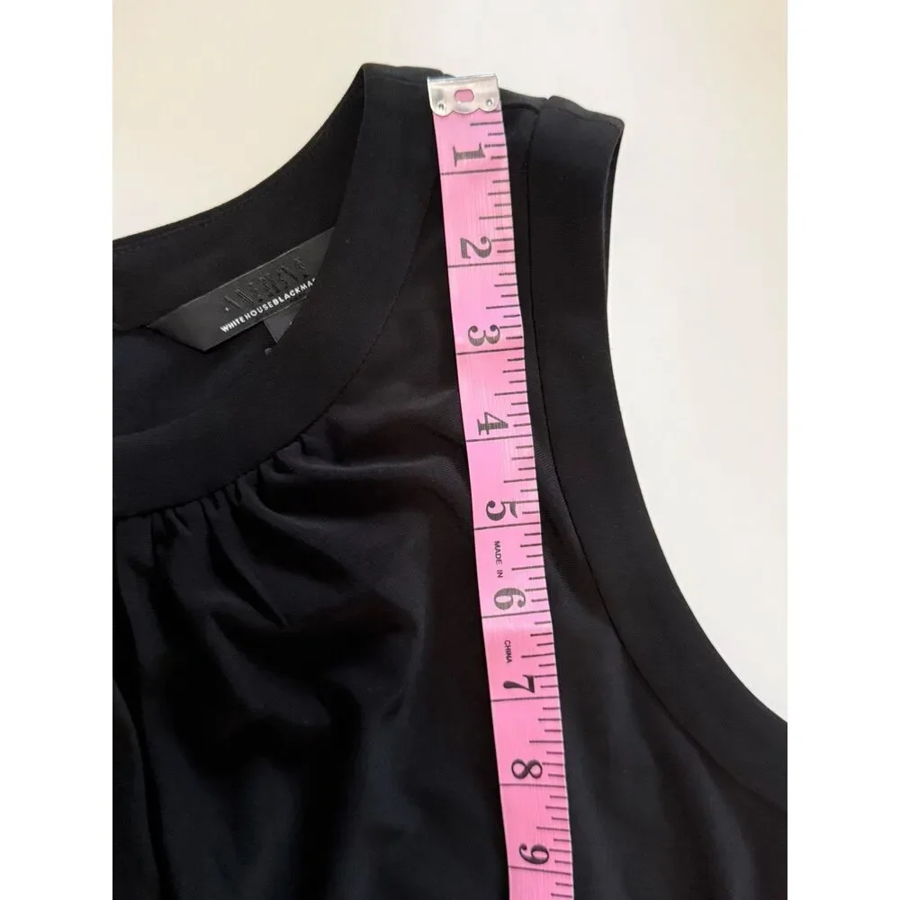 White House Black Market Jersey Knit Keyhole Dress Classic Wedding Office Size 6